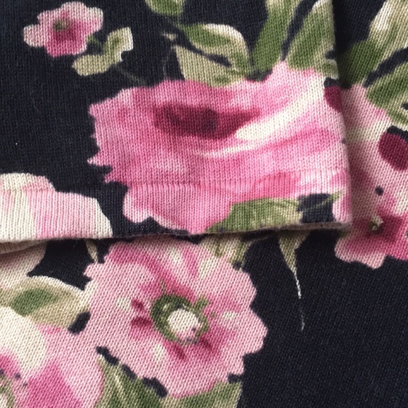 CHAPS 3X Cotton Rose Pattern Sweater with Embellished Neckline🌹 - Picture 9 of 9